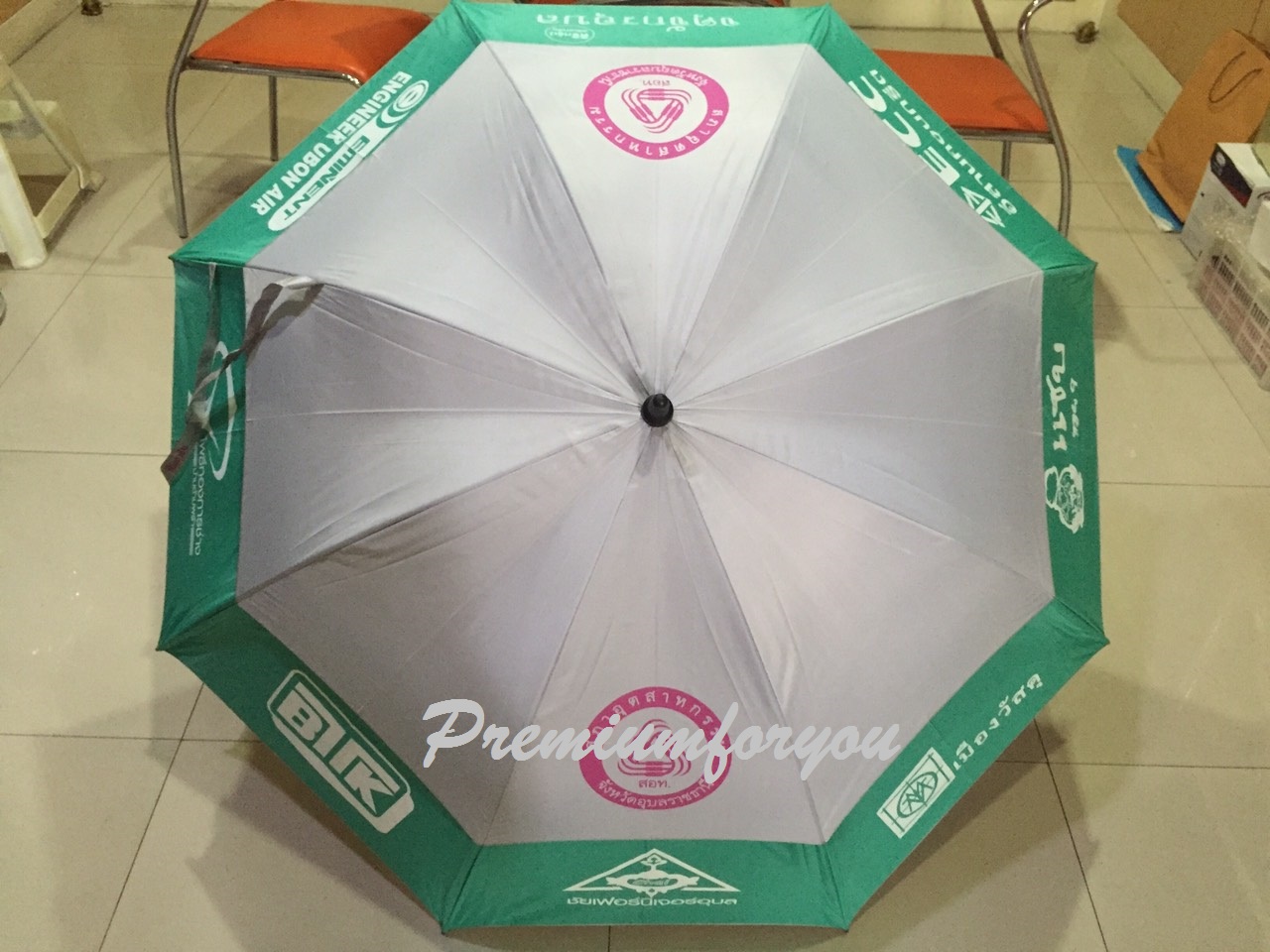 ร่มพรีเมี่ยม ร่มกอล์ฟ ทรงกลม 2 ชั้น ร่ม 30 นิ้ว