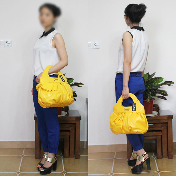 XOXO Beau Vinyl Tote Handbags Purse in Yellow