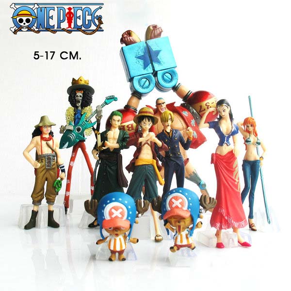วันพีช New World 10ตัว ฐานใส (กล่องฟ้า)