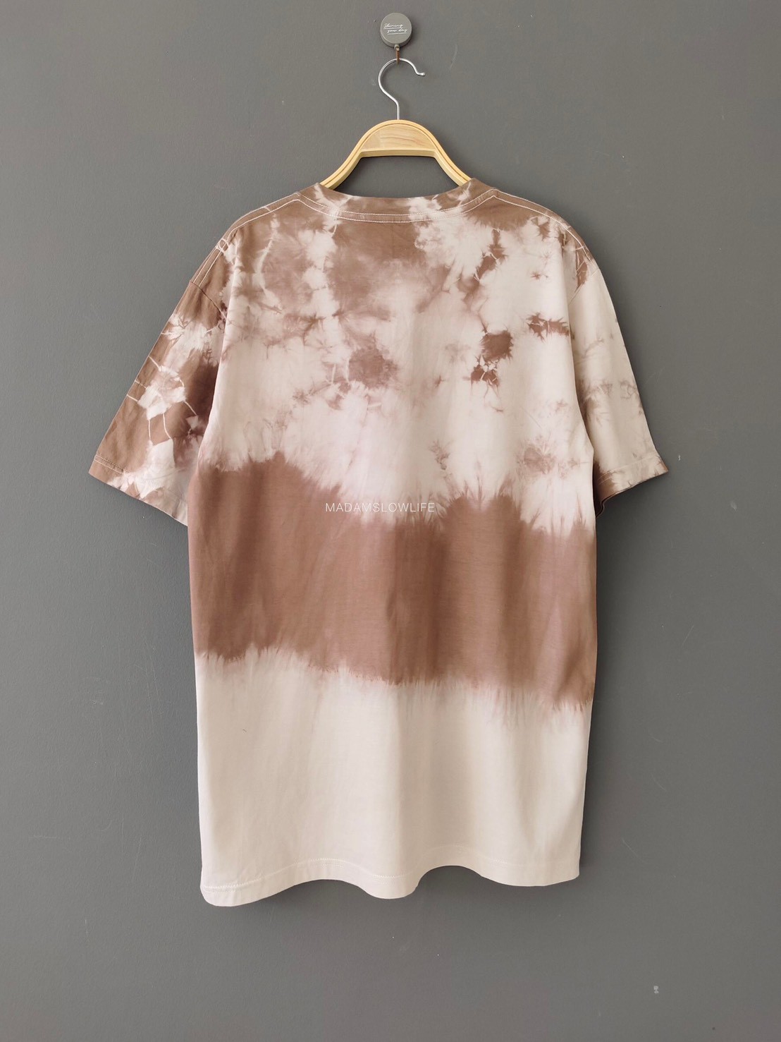 เสื้อยืดผู้ใหญ่ มัดย้อมสีน้ำตาล Size : XS S M L XL 2XL 3XL 4XL 5XL