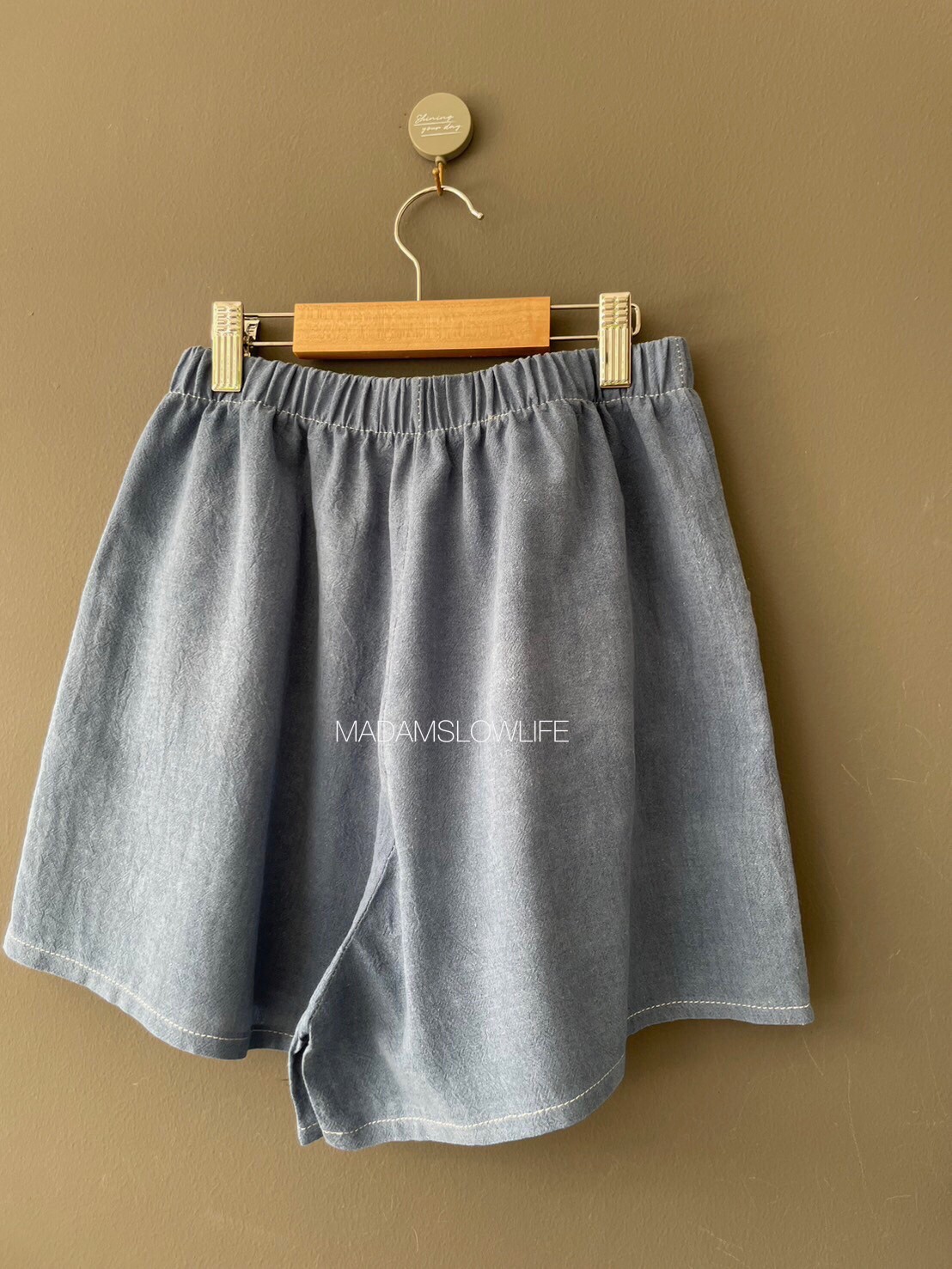 กางเกงขาสั้นมัดย้อมสีปลอดสารพิษ Size: F