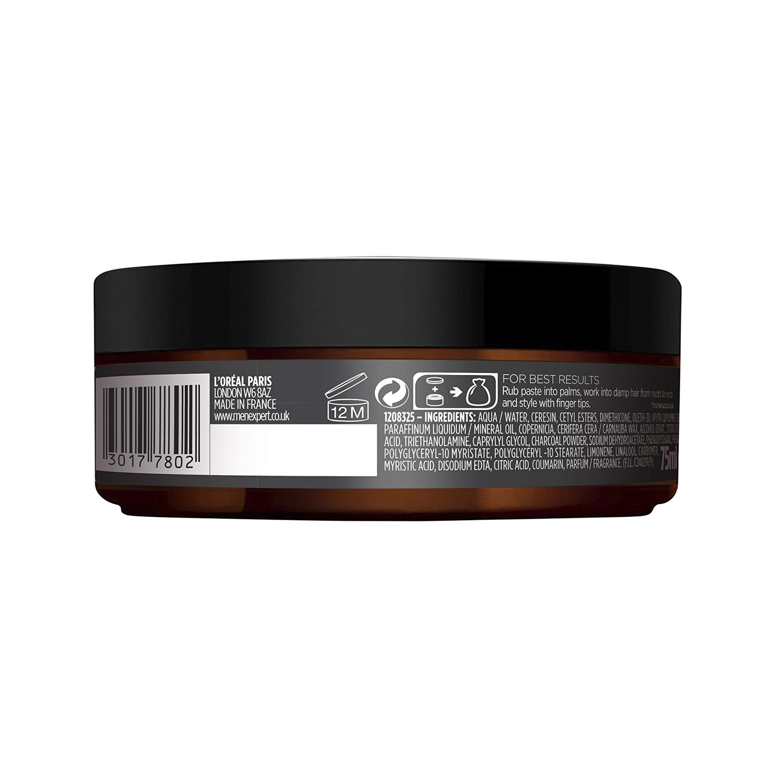 L’Oreal Men Expert Extreme Fix Indestructible Fixing Paste Ultra Strong Hold Matte Finish 75ml. ผลิตภัณฑ์จัดแต่งทรงผมเนื้อแมทอยู่ทรงเป็นธรรมชาติสูตรพิเศษ