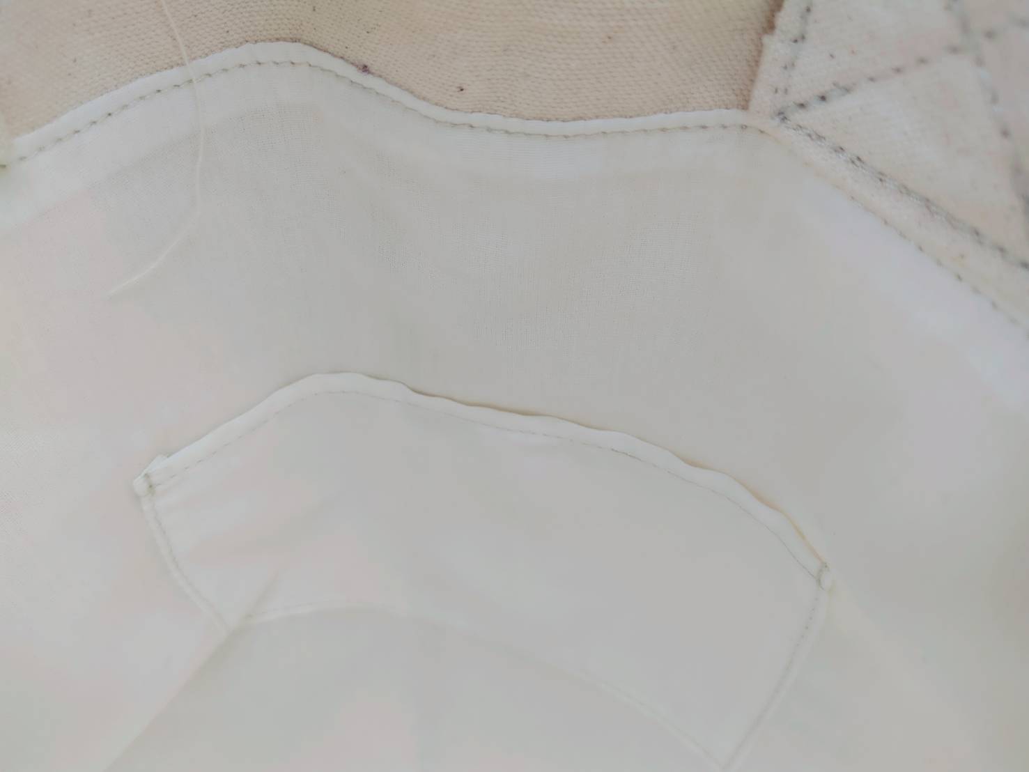 (รับผลิตออเดอร์) กระเป๋าผ้าแคนวาส สีขาว กว้าง20.5"*สูง15.5"*ก้น6"