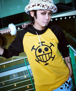 เสื้อฮู้ดวันพีช ลอว์ (รุ่นบางเหลืองแสด)