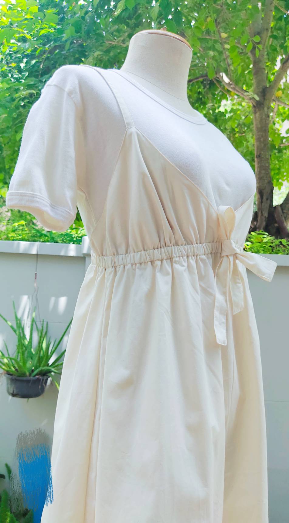 ชุดแซกสายเดี่ยวพร้อมเสื้อยืด Size:M