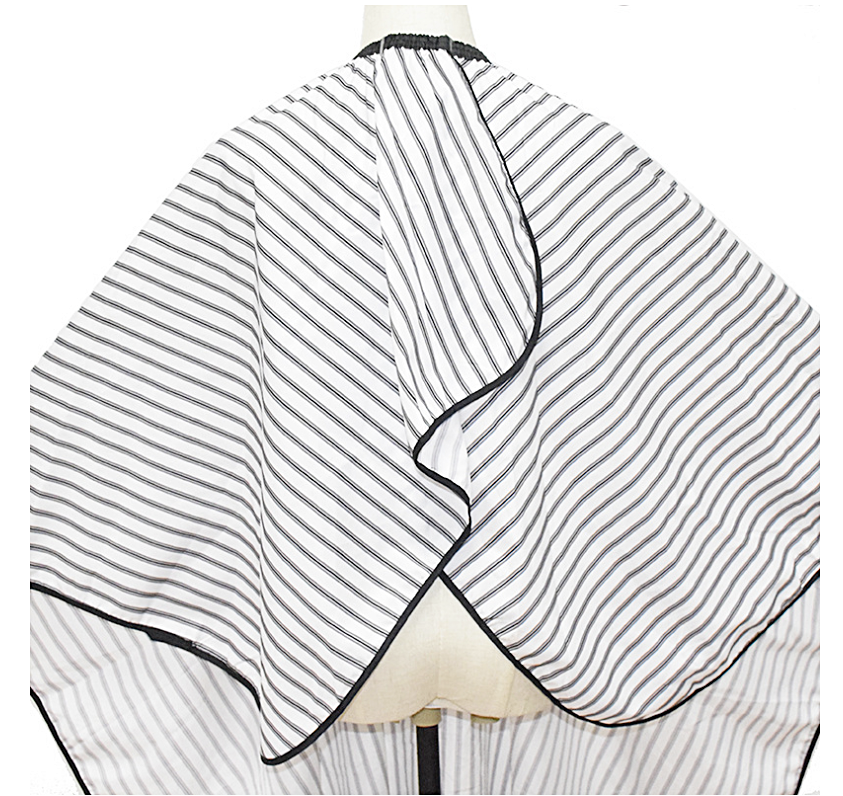 ผ้าคลุมตัดผม แบบคอยืด Vintage (สีขาว-ดำ)