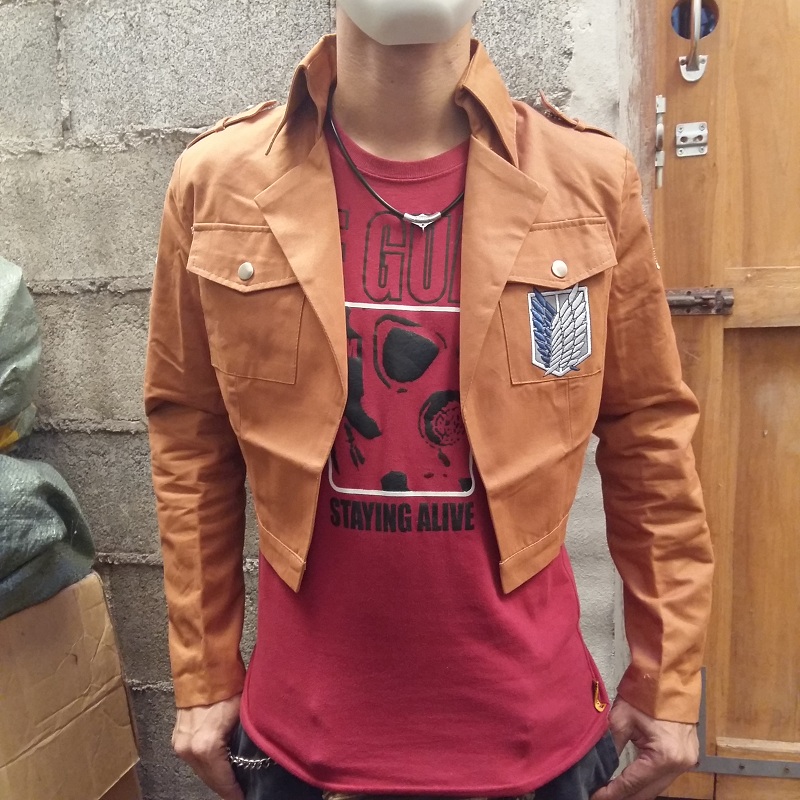 เสื้อแจ๊คเก็ต ไททัน สีเข้มลายปัก มีเบอร์ S/M/L/XL/XXL