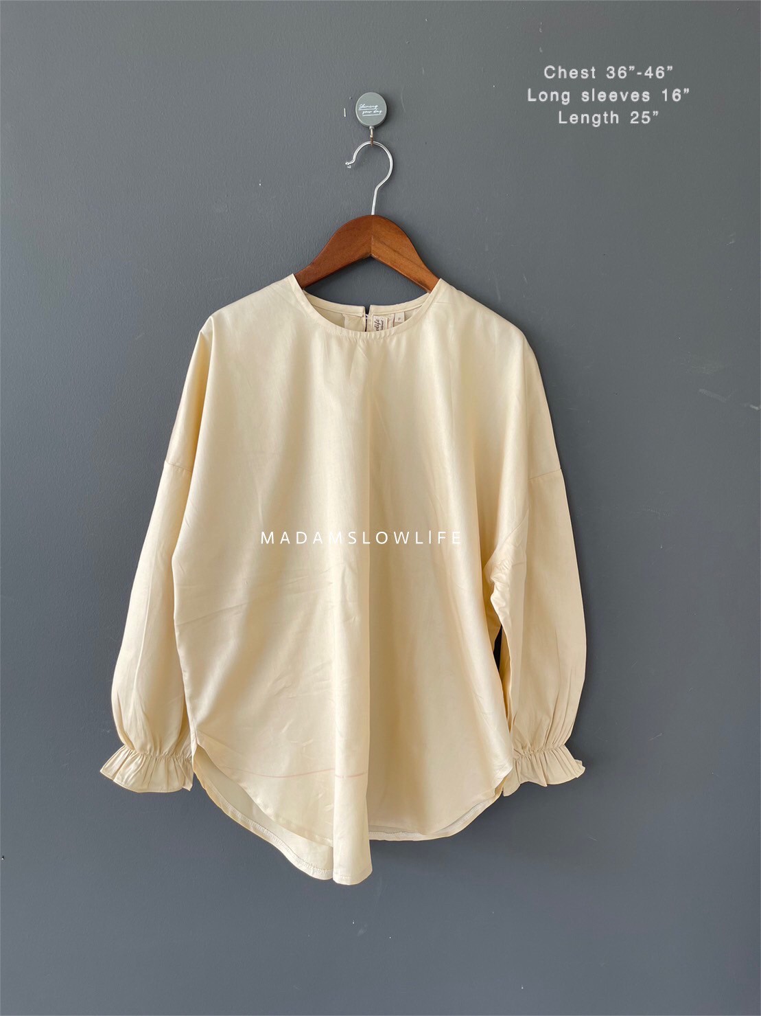เสื้อทรงแขนเกาหลี เนื้อผ้าคอตตอนซาตินพรีเมียม