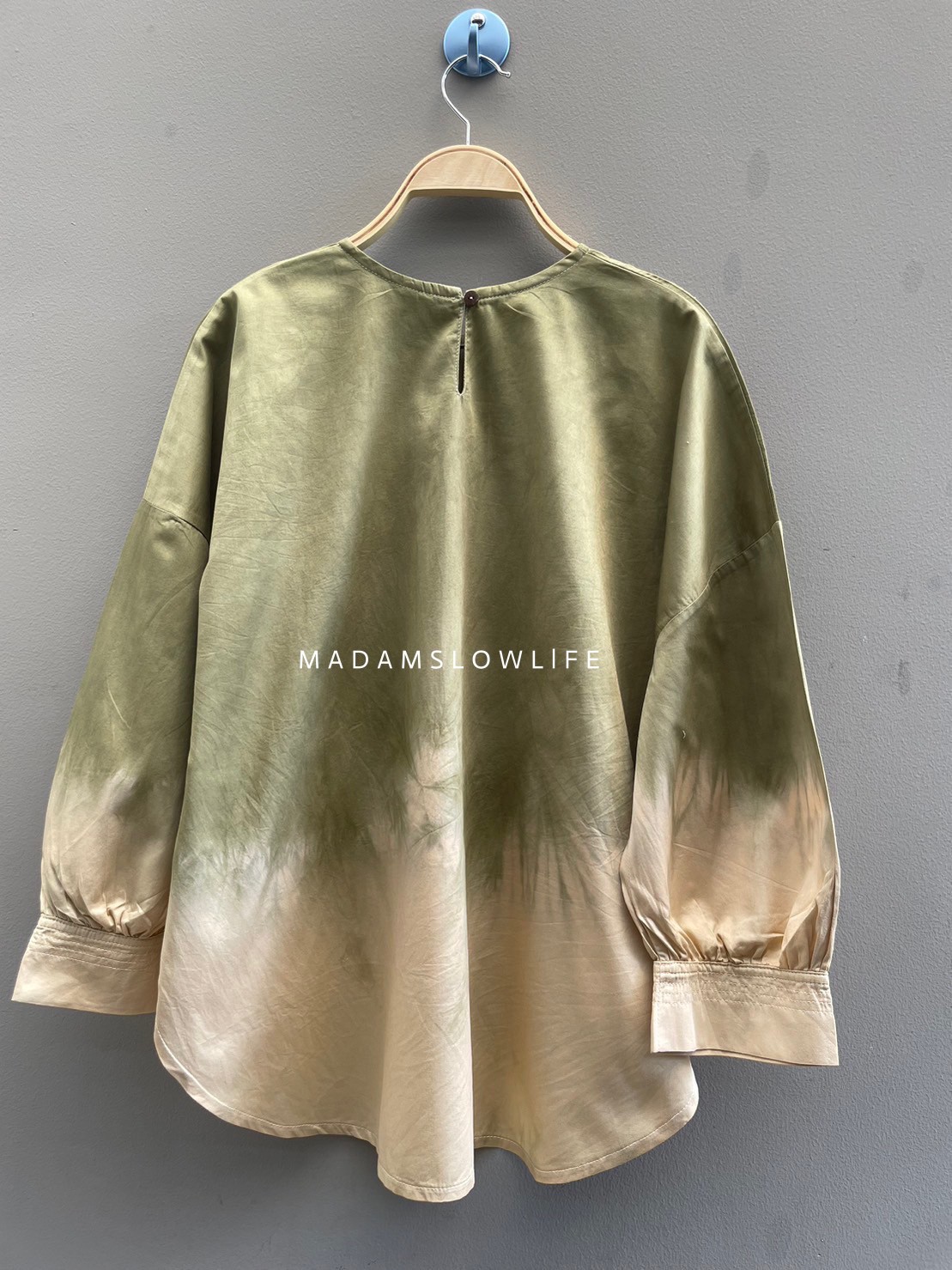 เสื้อทรงแขนเกาหลี ย้อมสีปลอดสารพิษทูโทน