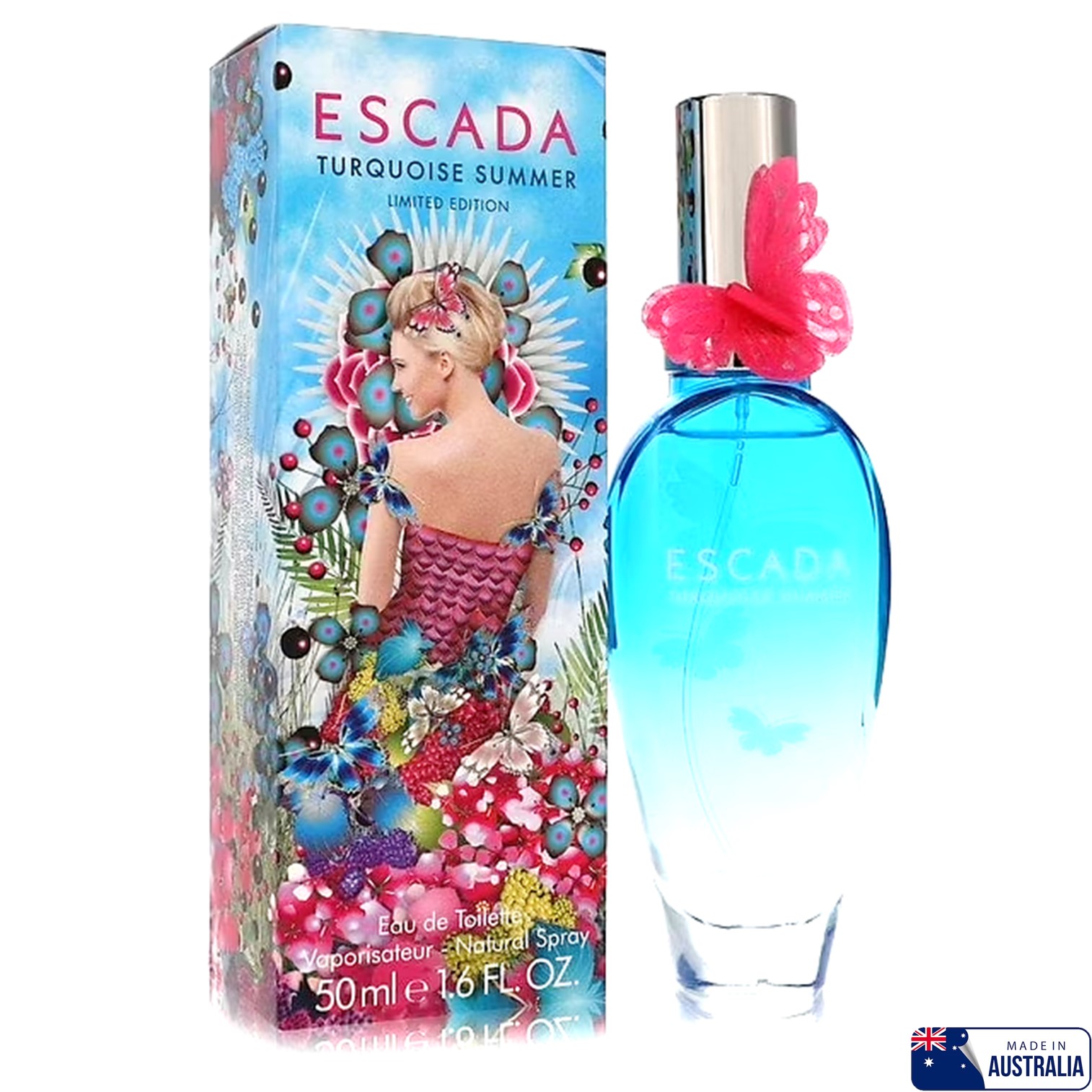 Escada Turquoise Summer Limited Edition Spray For Women น้ำหอมผู้หญิงกลิ่นหอมสุดพิเศษรับประกันลิขสิทธิ์ของแท้นำเข้าจากออสเตรเลียพร้อมส่ง