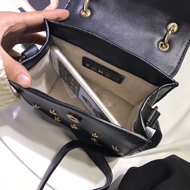Zara Metallic Bug Detail Crossbody Bag