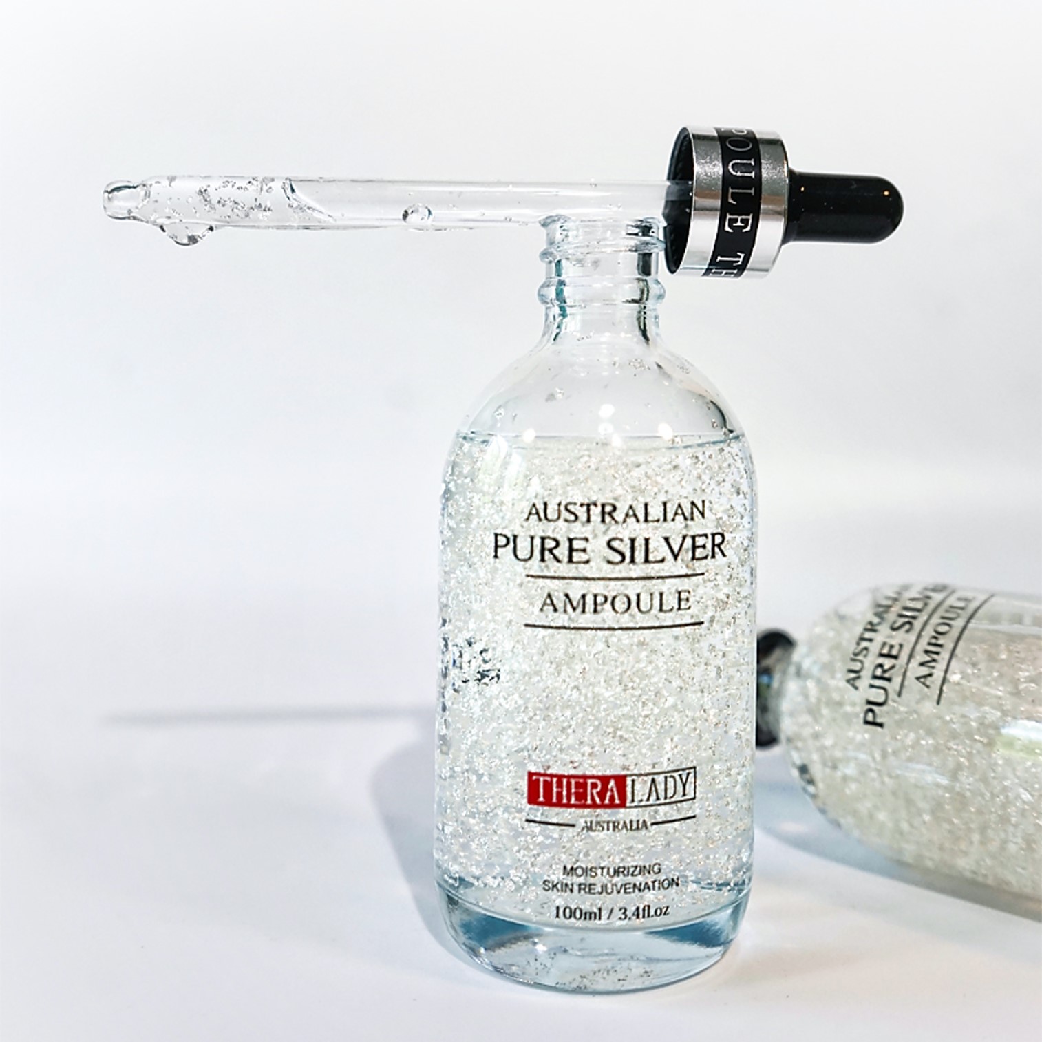 Thera Lady Pure Silver Ampoule Moisturizing Skin Rejuvenation 100ml เซรั่มเงินบริสุทธิ์บำรุงผิวหน้าแบบถึงขีดสุดของแท้จากออสเตรเลีย