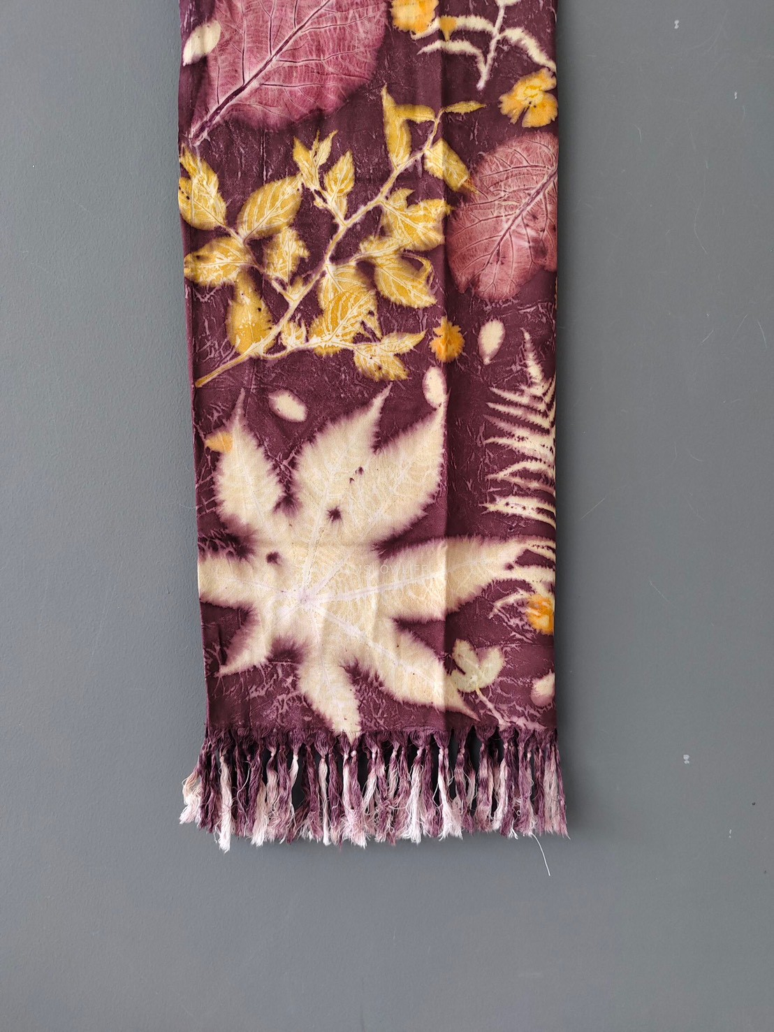 ผ้าพันคอ cotton Eco print Size : กว้าง 70 cm × ความยาว 170 cm มีให้เลือก 6 โทนสี