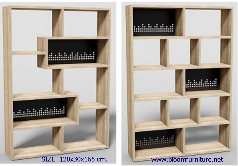 ชั้นโชว์ ชั้นวางหนังสือ LOFT Series ขนาด 120x30x165 ซม.