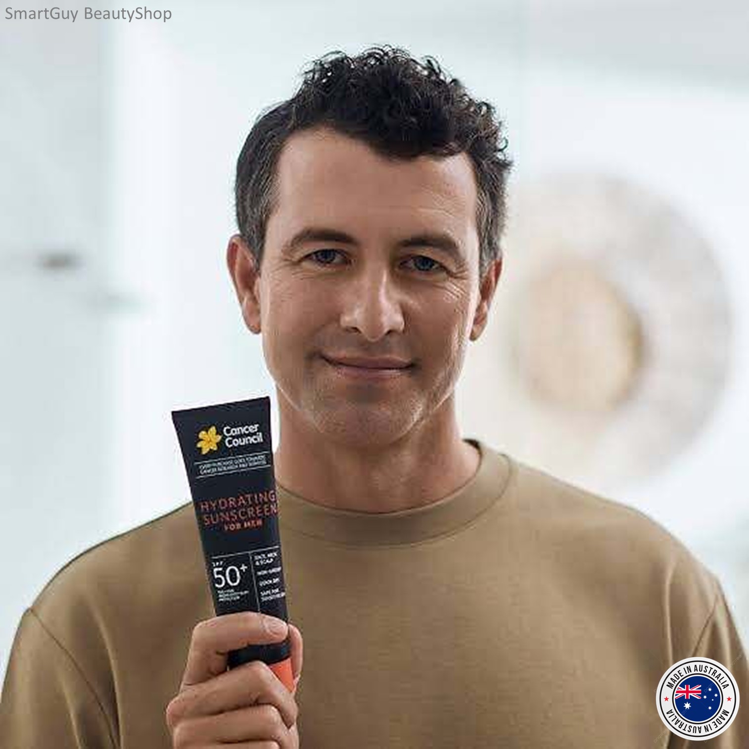 Cancer Council Hydrating Sunscreen for Men SPF50+ 100ml ครีมกันแดดผิวหน้าและลำคอสูตรสำหรับผู้ชายสินค้านำเข้าจากออสเตรเลียของแท้พร้อมส่ง