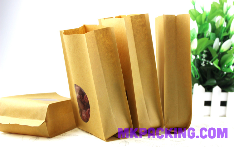 ถุงขยายข้าง มีช่องวงรีด้านหน้า ขนาด 10 * 24 + 6CM