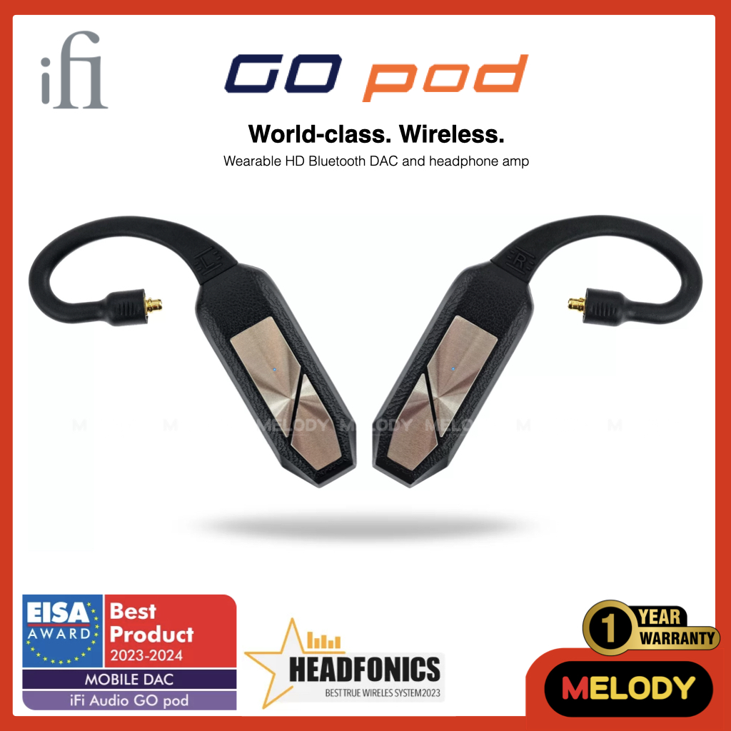 iFi - GO Pod - HD Bluetooth DAC & Headphone Amp Hi-Res 96kHz/24bit