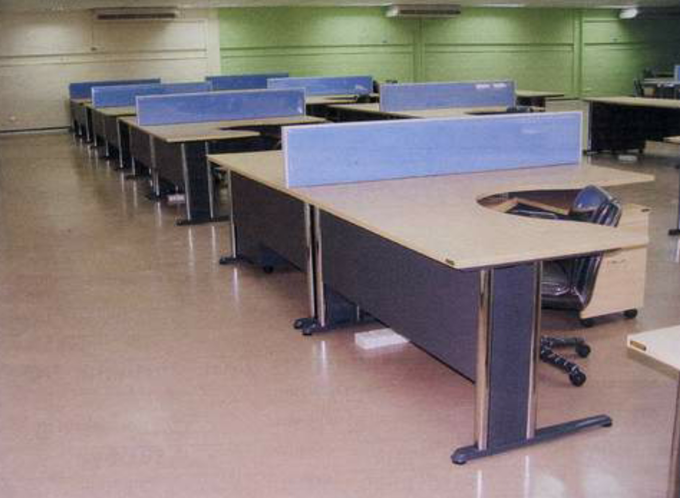 โต๊ะทำงานกลุ่ม โต๊ะ Call Center , Work Station พร้อมพาร์ทิชั่น