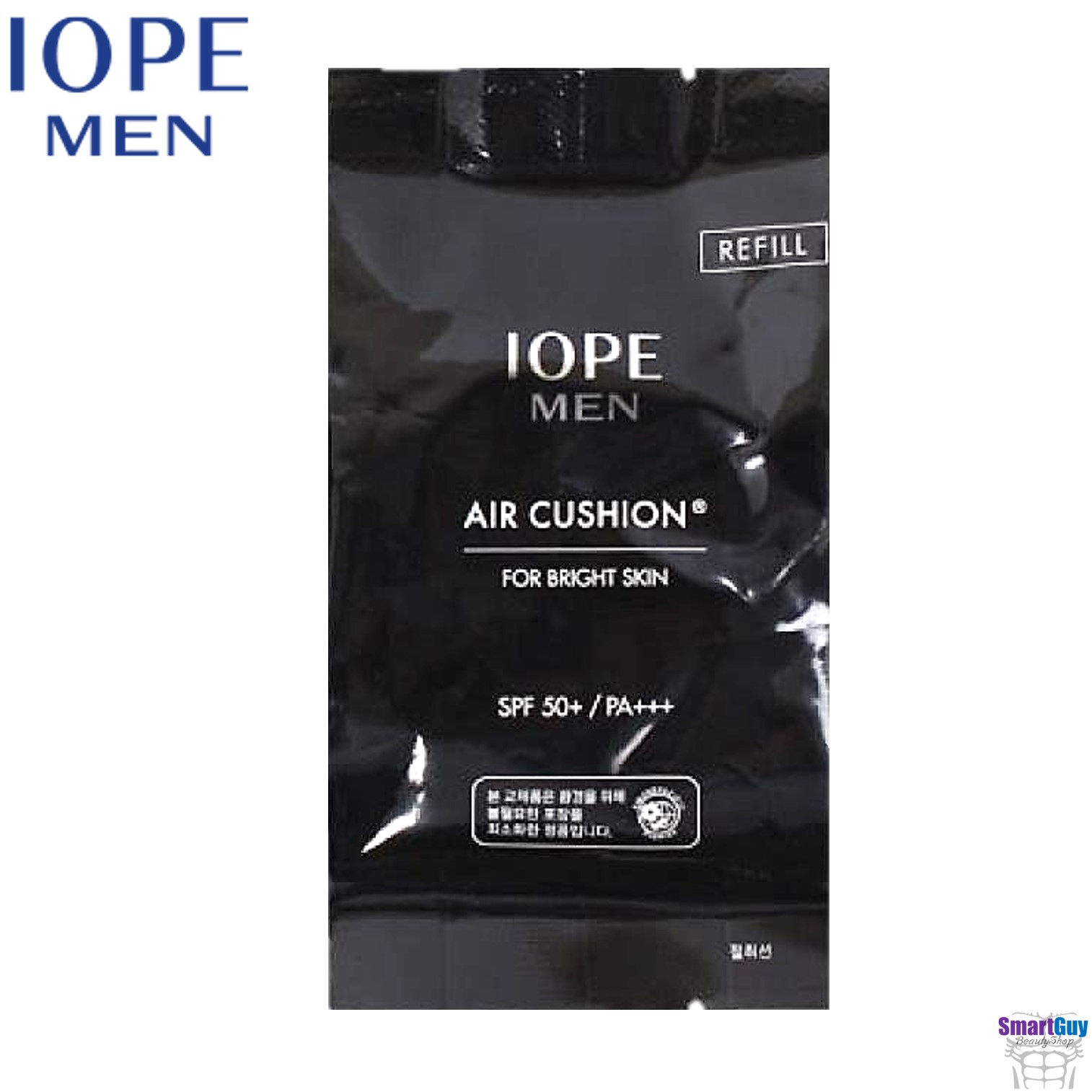 คุชชั่นเกาหลีสำหรับผู้ชายเนื้อละเอียดเนียนบางเบาพิเศษปรับผิวหน้าเงาใสหล่อออร่าตลอดวันรุ่นพิเศษ(รีฟิล) IOPE MEN AIR CUSHION SPF50+ PA+++ 16g. (Refill)