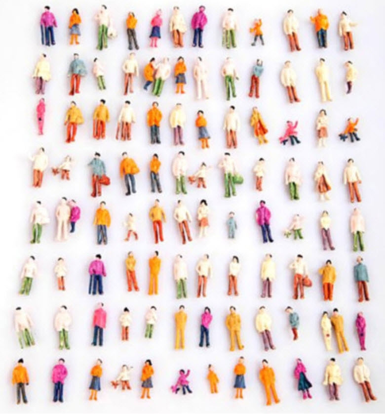 คน สเกล 1:150 คละแบบ (ผสม) / 100 คน