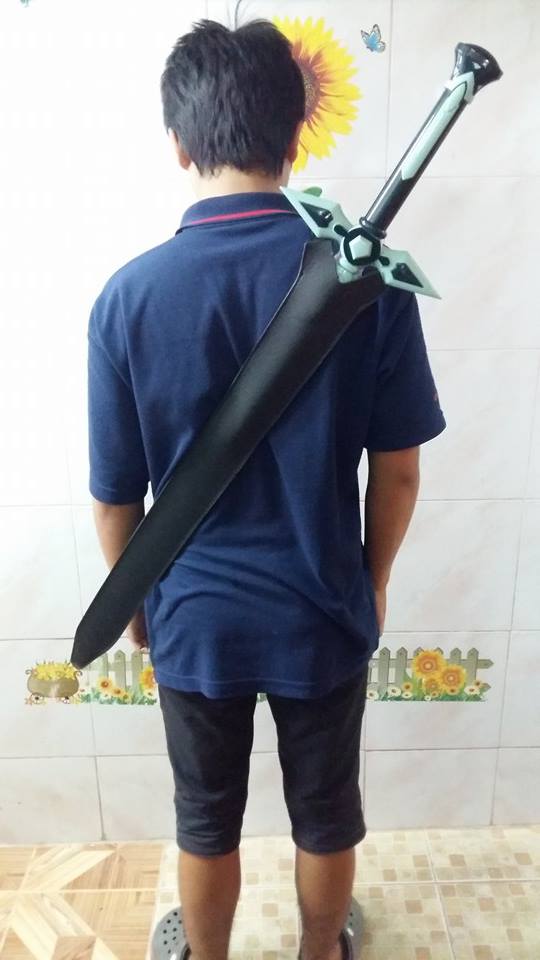 ดาบคอสเพลย์ Sword Art Online ดาบคิริโตะ (Dark Repulser) สีเขียว