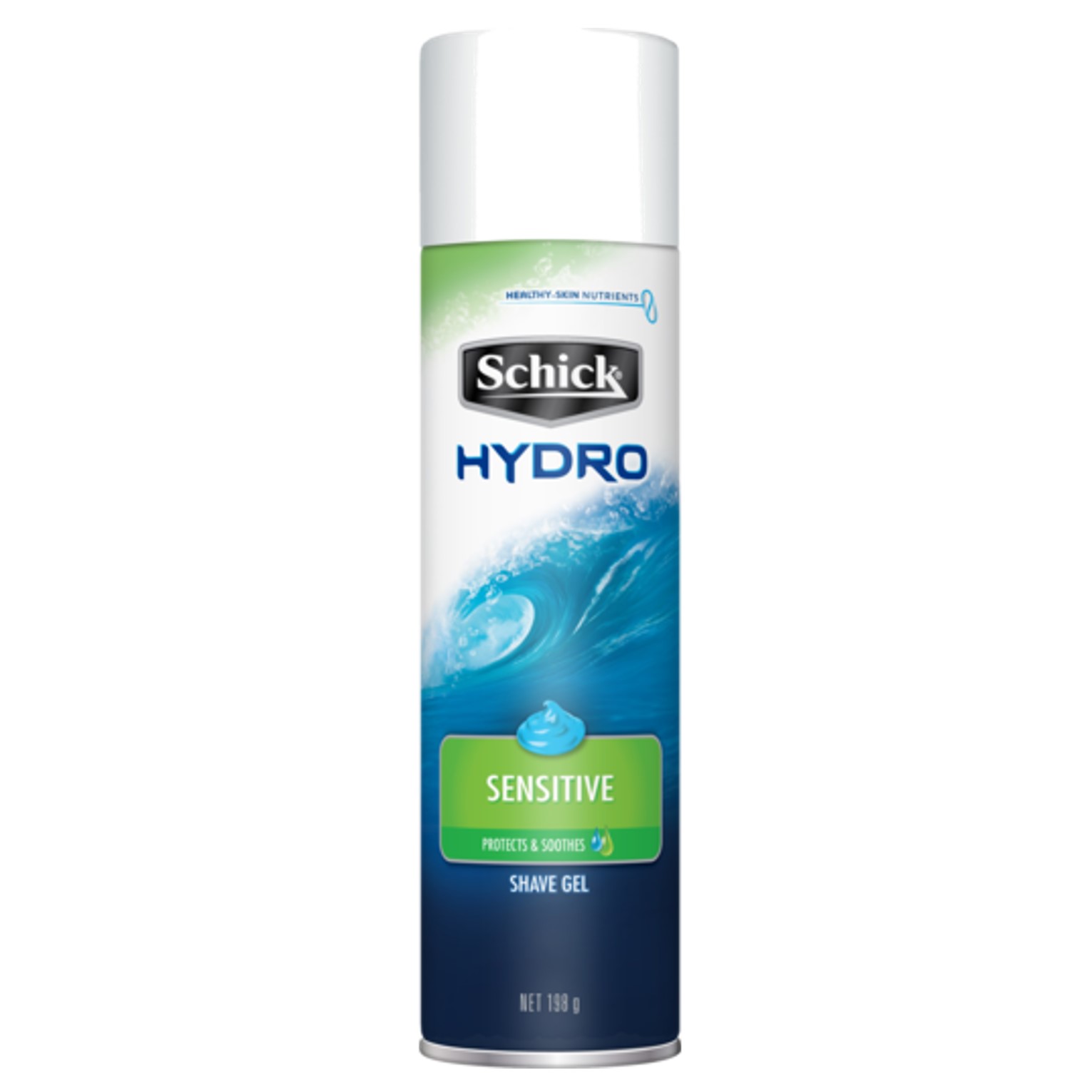 Schick Hydro Sensitive Shave Gel 198ml โฟมเจลโกนหนวดสูตรพิเศษเพื่อการดูแลผิวหลังการโกนที่มีประสิทธิภาพ