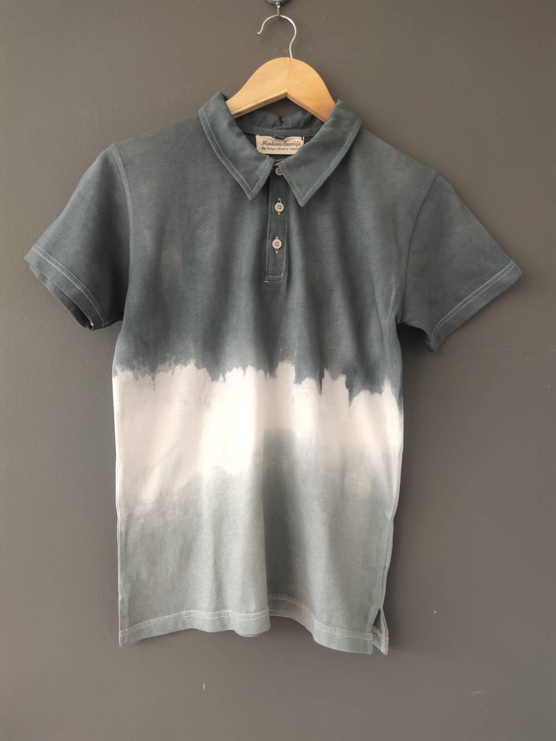 เสื้อโปโล Size:S ผ้าออแกนิคคอตตอน มัดย้อมสีปลอดสารพิษ