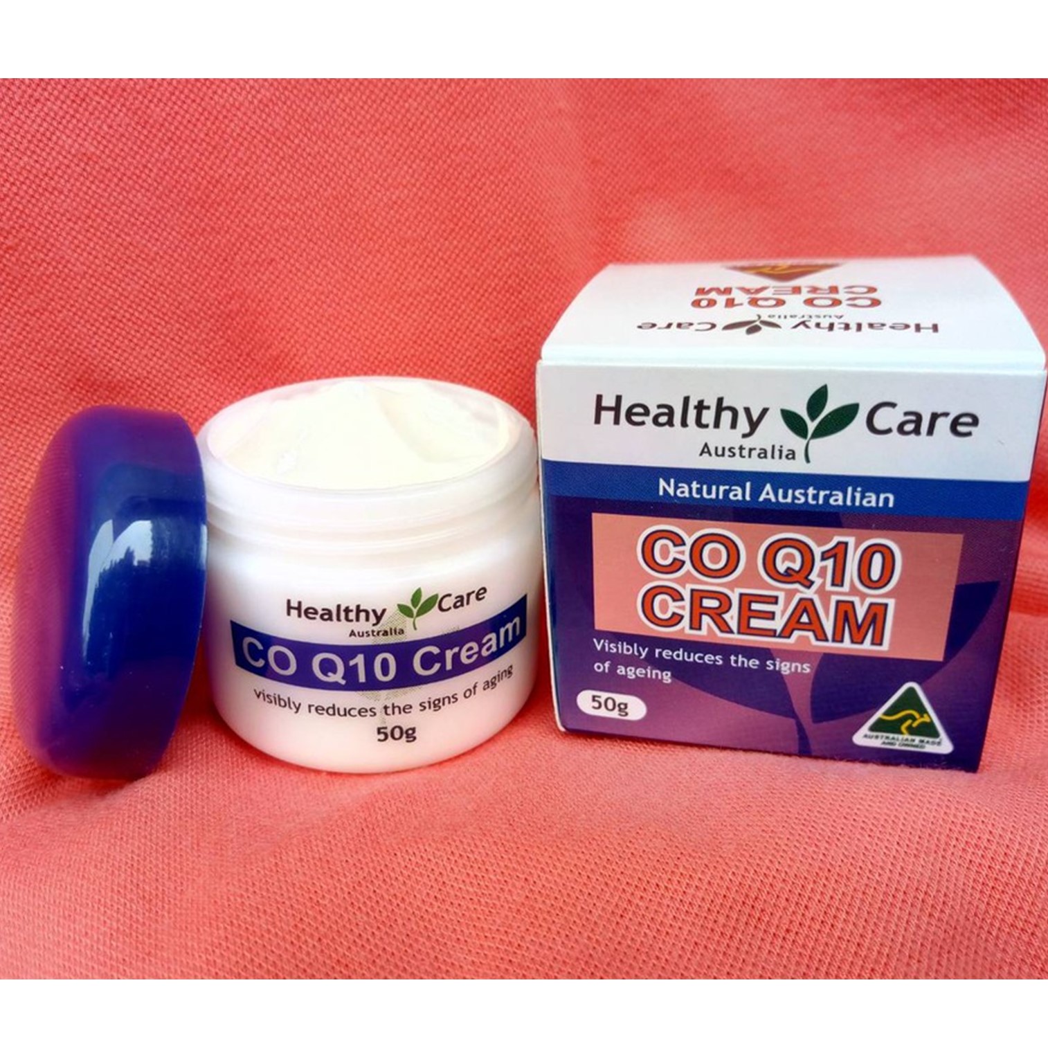 Healthy Care Co Q10 Cream 50g ผลิตภัณฑ์บำรุงผิวหน้าแลดูอ่อนวัยสูตรพรีเมี่ยมสินค้านำเข้าจากออสเตรเลียของแท้พร้อมส่ง