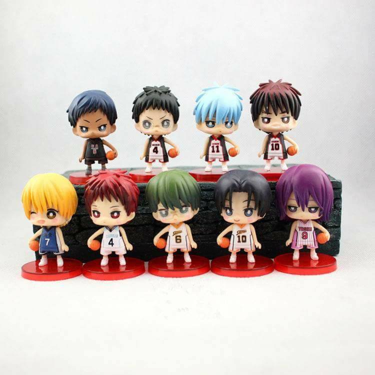 โมเดล Kuroko No Basket 9ตัว ฐานแดง กล่องฟ้า