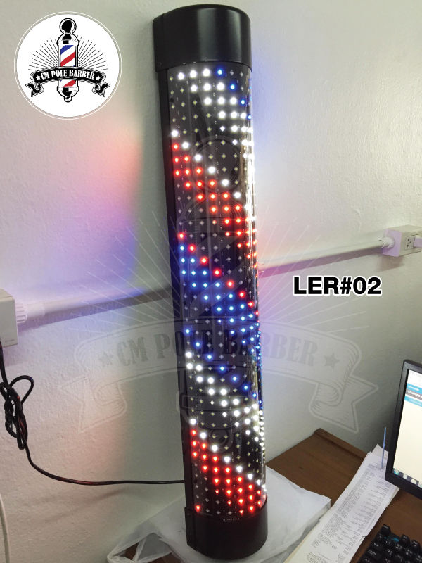ไฟหมุน บาร์เบอร์ LED#02 ขนาด 80 cm. (กันน้ำ/ปรับไฟได้)