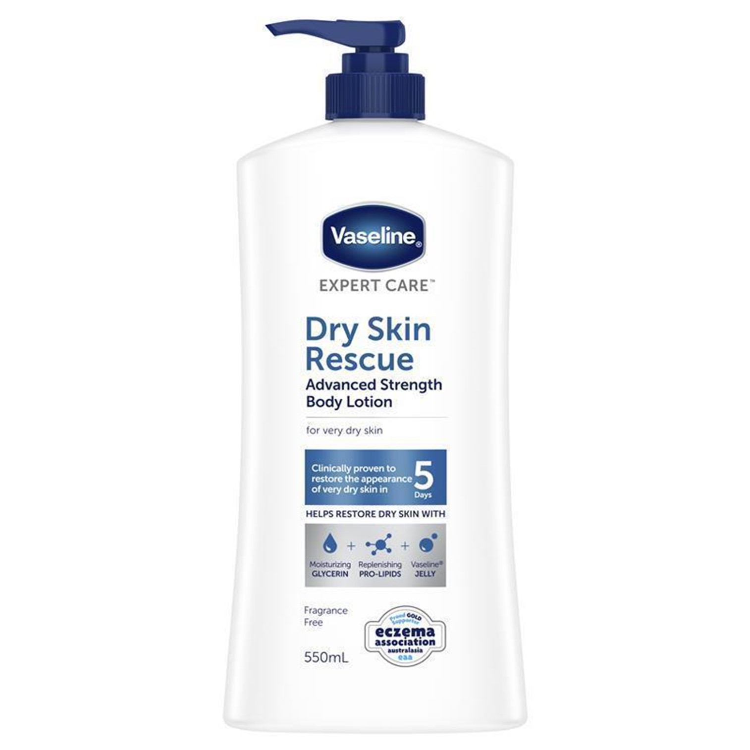 Vaseline Expert Care Dy Skin Rescue Advanced Strength Body Lotion 550ml โลชั่นบำรุงผิวกายสูตรพิเศษจากวาสลีนสินค้านำเข้าจากต่างประเทศพร้อมส่ง