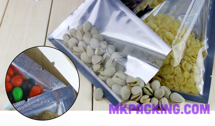 ถุงแบนซีล 3 ด้าน -- หน้าใส หลังเมทัลไลท์