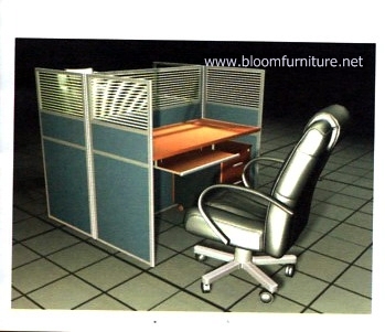 โต๊ะทำงานกลุ่มพร้อม Partition สำหรับ 2 ที่นั่ง ขนาด 124x122x120 ซม.