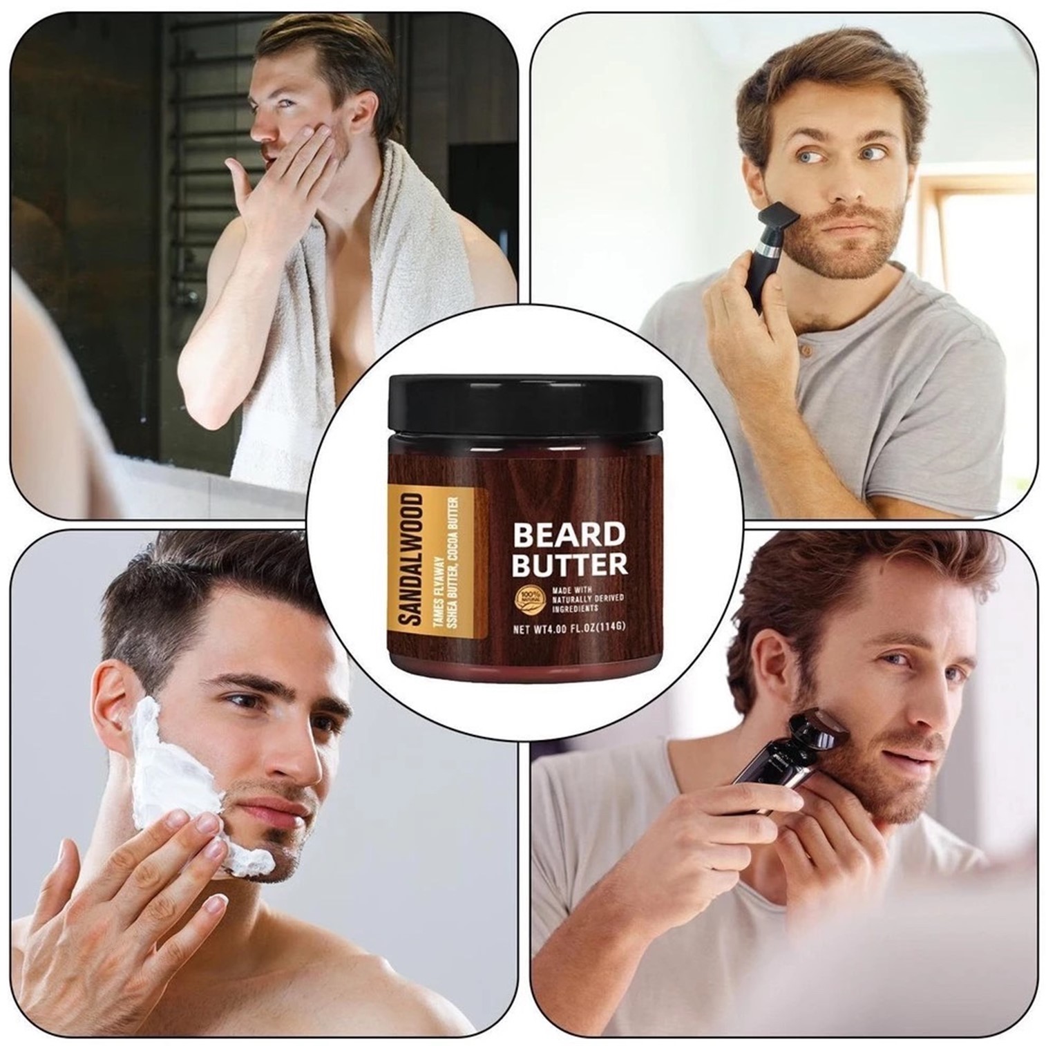 Yilest Sandalwood Beard Butter 114ml ผลิตภัณฑ์บำรุงหนวดเคราให้นุ่มลื่นน่าสัมผัสสินค้านำเข้าจากต่างประเทศของแท้พร้อมส่ง