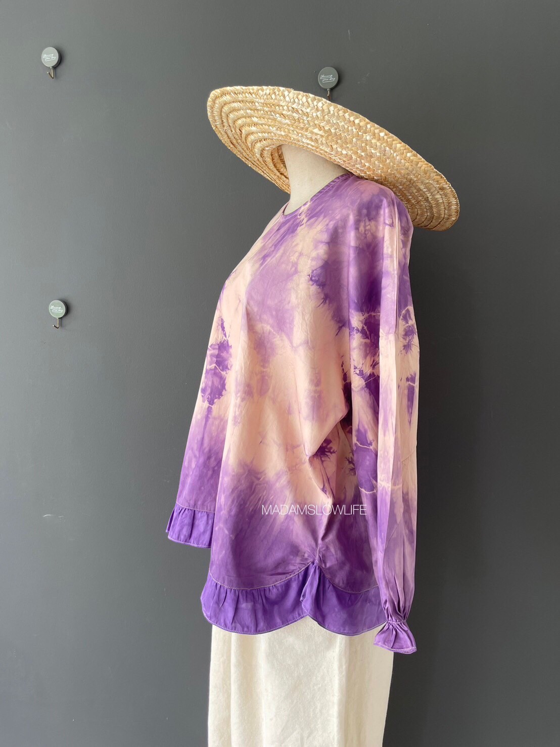 เสื้อผู้หญิง Size F เนื้อผ้าคอตตอนซาตินพรีเมียม สีม่วงสวยโดยใช้สีปลอดสารพิษ