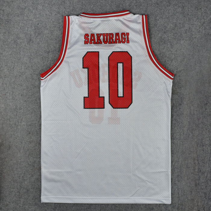 ชุดบาส Slamdunk Shohoku No.10 Sakuragi สีขาว