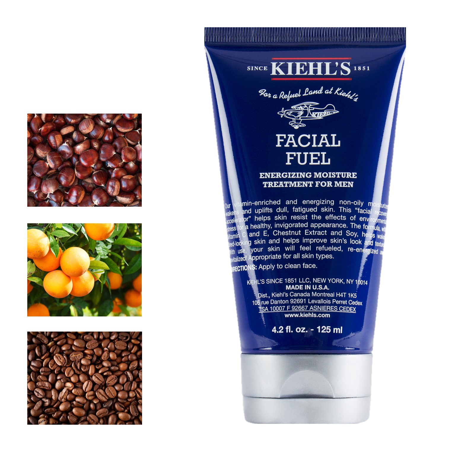 Kiehls Facial Fuel Energising Moisture Treatment For Men 125ml ครีมมอยซ์เจอร์ไรเซอร์บำรุงผิวหน้าสูตรพิเศษสำหรับผู้ชาย