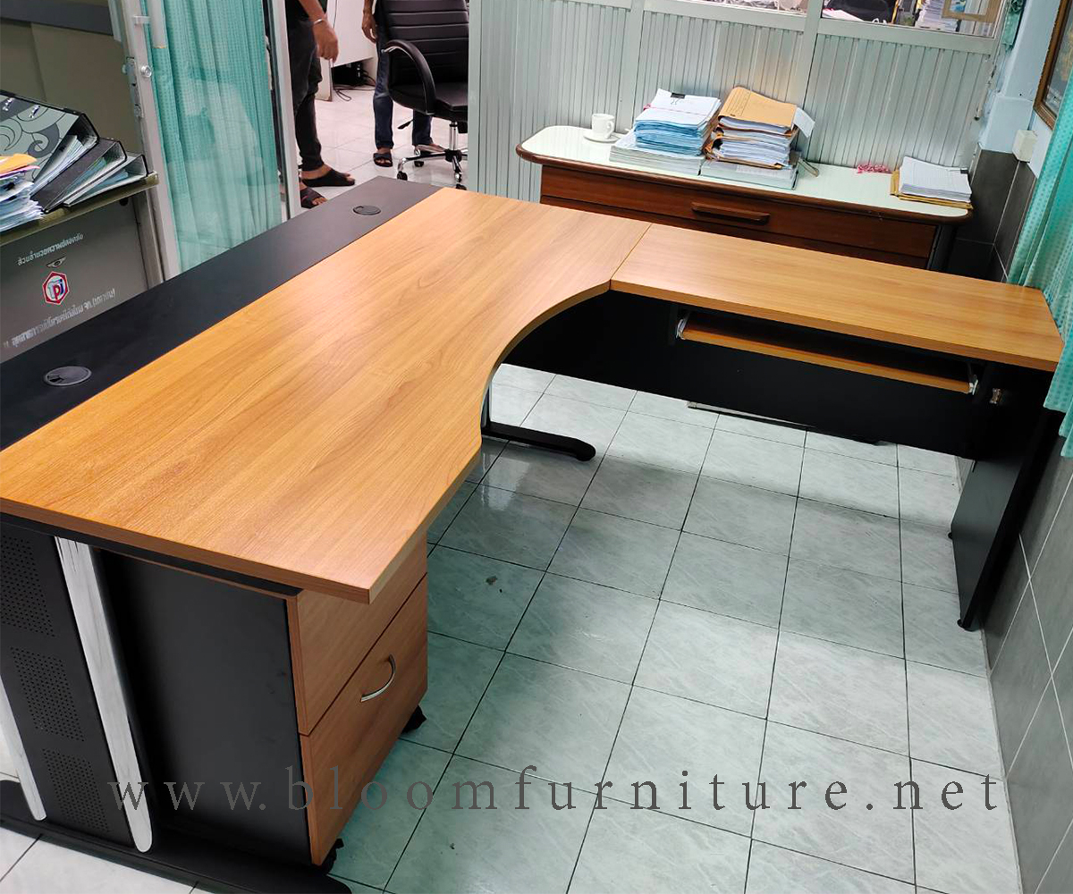 โต๊ะทำงานผู้บริหารตัวแอล รุ่น MAJOR ขนาด 160x180x75 ซม.