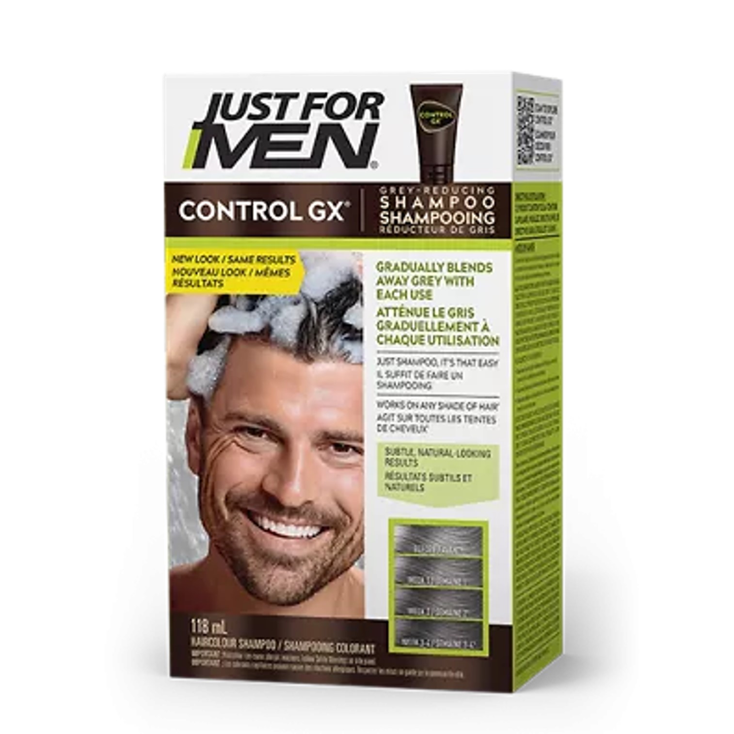 Just For Men Control GX Gray Reduction Gradually Colors Hair Daily Shampoo แชมพูเปลี่ยนสีผมผู้ชายสูตรใหม่ล่าสุดจากต่างประเทศ