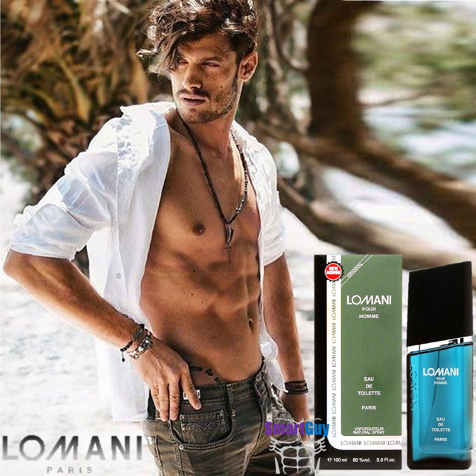 LOMANI Pour Homme Eau De Toilette Paris 100ml. น้ำหอมลิขสิทธิ์ของแท้ซีรี่ย์ใหม่จากแบรนด์โลมานี่สำหรับผู้ชายกลิ่นใหม่หอมเย็นเบาสบายผสานความเซ็กซี่น่าค้นหาชวนเข้ามาสัมผัสใกล้ๆ