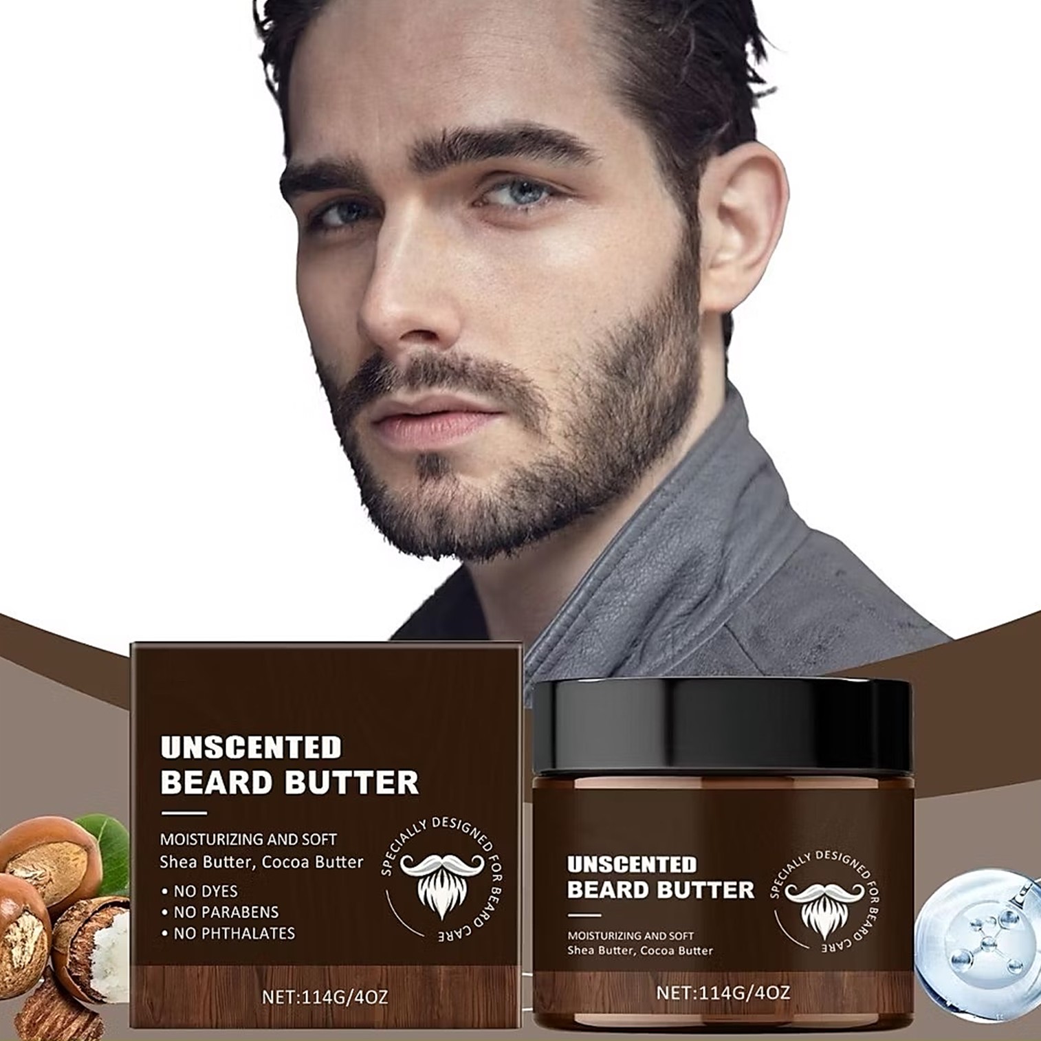 East Moon Unscented Beard Butter 114ml ผลิตภัณฑ์บำรุงหนวดเคราให้นุ่มลื่นน่าสัมผัสสินค้านำเข้าจากต่างประเทศของแท้พร้อมส่ง