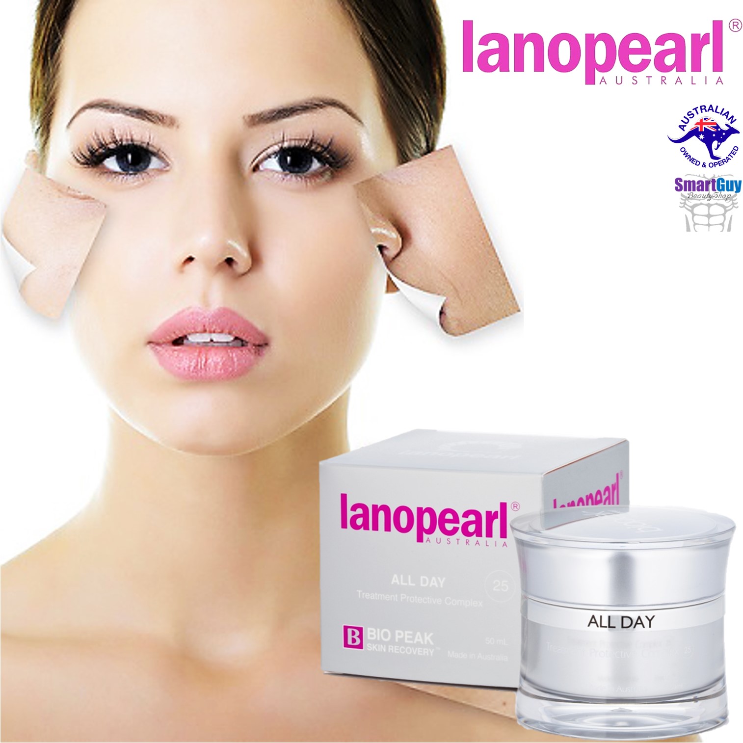 Lanopearl All Day Treatment Protective Complex 50ml. ครีมบำรุงผิวหน้าสูตรพรีเมี่ยมจากวิตามินสารสกัดธรรมชาติมากมายช่วยลดริ้วรอยปรับผิวหน้าตึงกระชับกระจ่างใสย้อนวัยผิวหน้าสูตรเข้มข้นสินค้านำเข้ารับประกันของแท้จากออสเตรเลีย