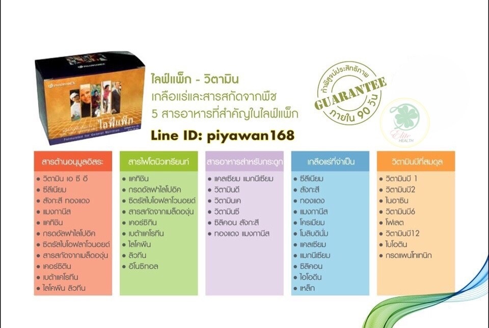 ไลฟ์แพ็ก: วิตามิน เกลือแร่ และสารสกัดจากพืช