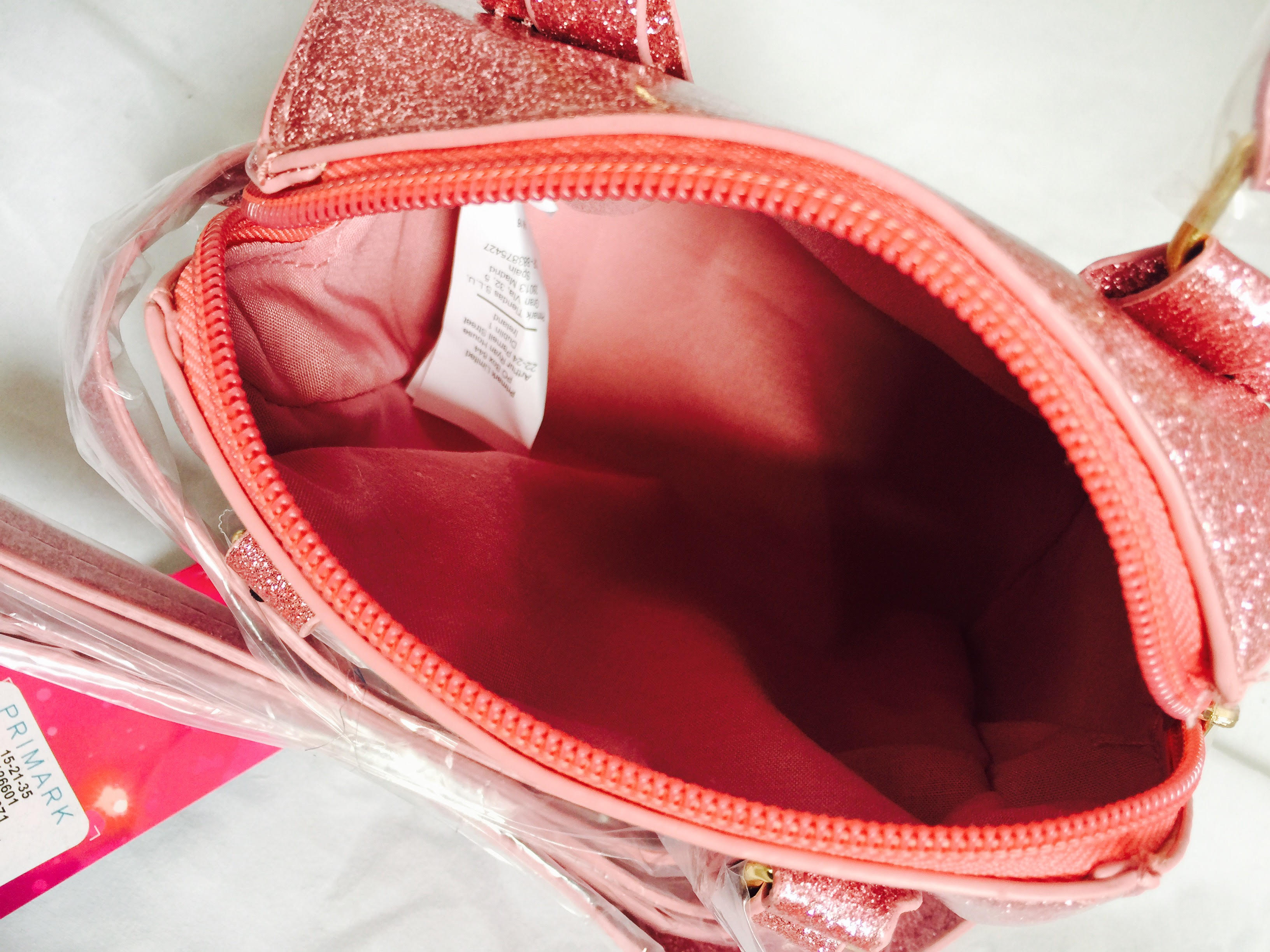 Primark Mini Pink All Over Glitter Bags