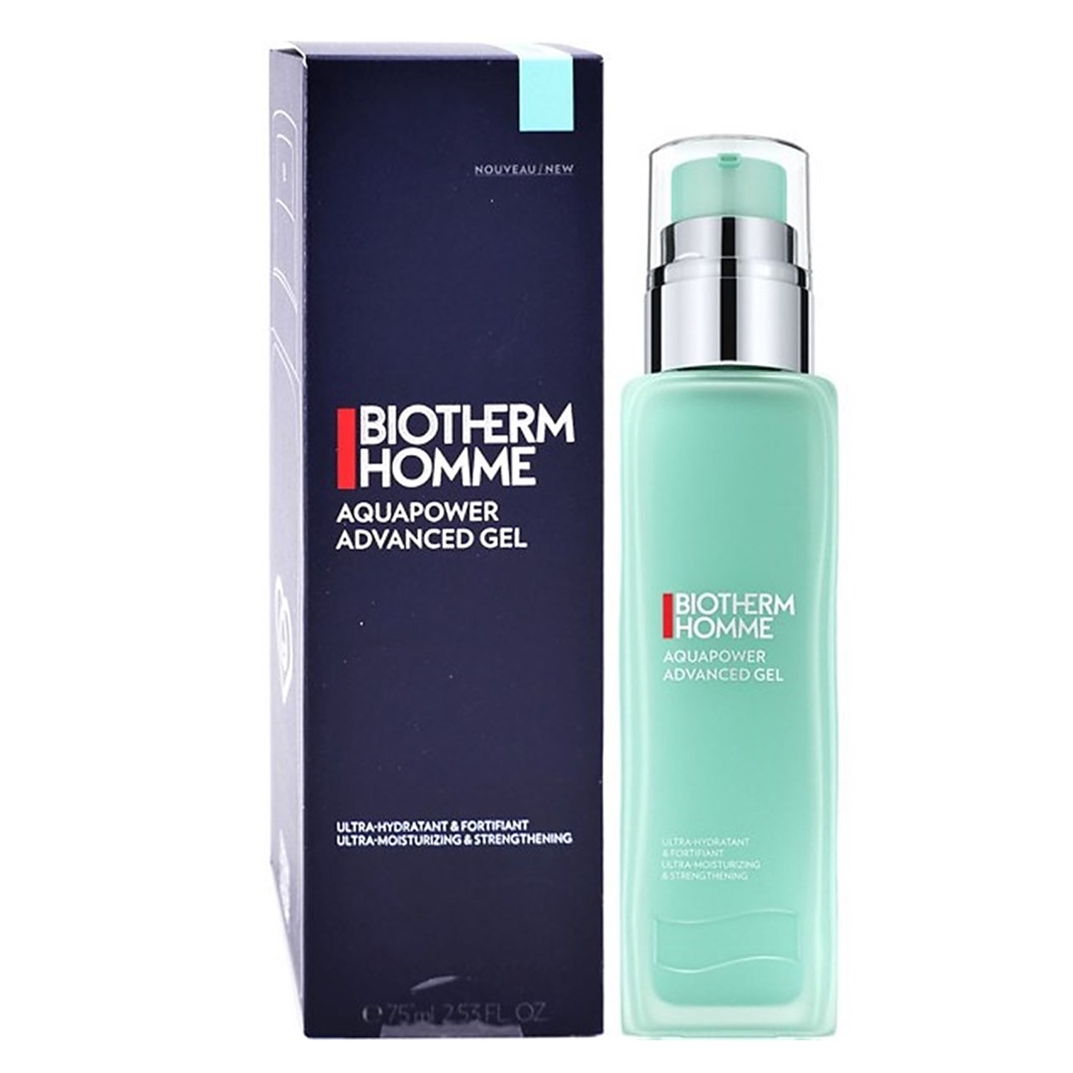 BIOTHERM HOMME AQUAPOWER ADVANCED GEL 75ml ผลิตภัณฑ์บำรุงผิวหน้าผู้ชายสูตรพิเศษเพื่อผิวแลดูอ่อนกว่าวัย
