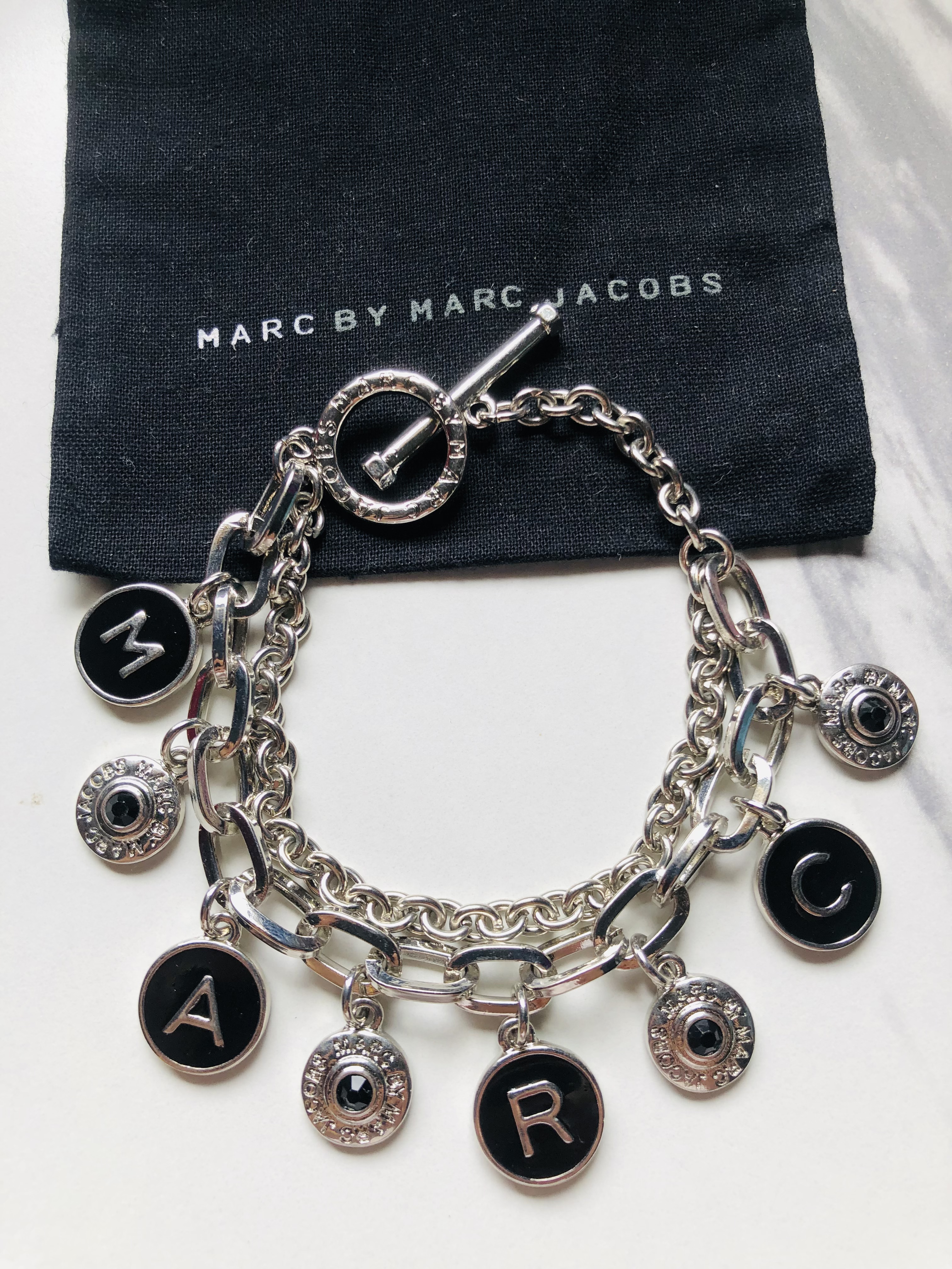 Marc Jacobs Classic Charm Bracelet - Black Silver