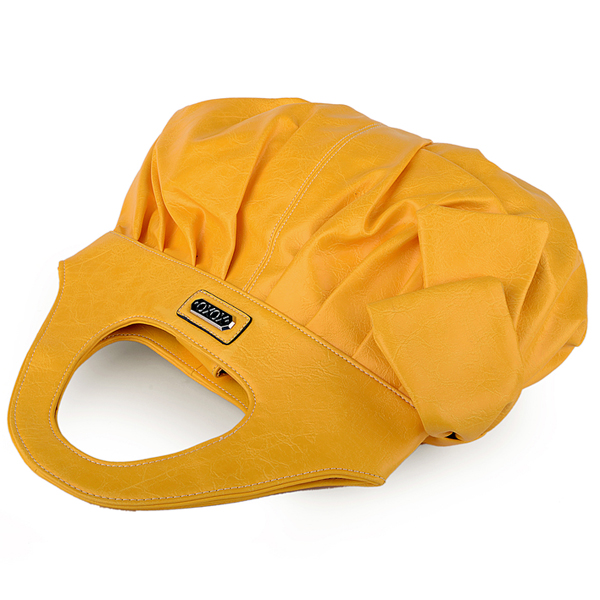 XOXO Beau Vinyl Tote Handbags Purse in Yellow