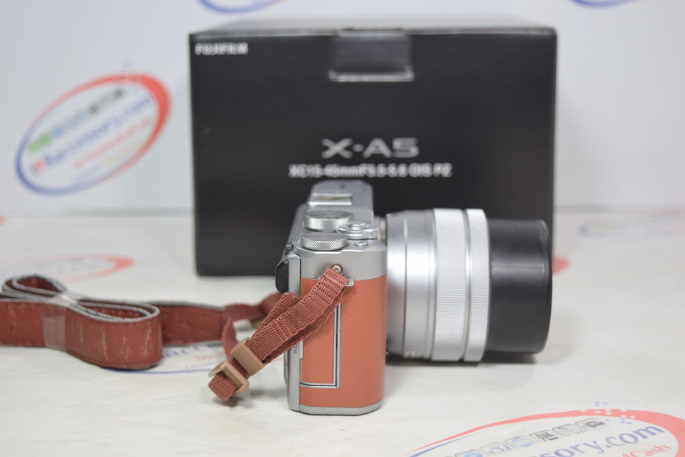 ขายกล้อง Fujifilm X-A5 + เลนส์ 15-45mm สีน้ำตาล มี Wifi กล้องศูนย์ไทย อุปกรณ์ครบ