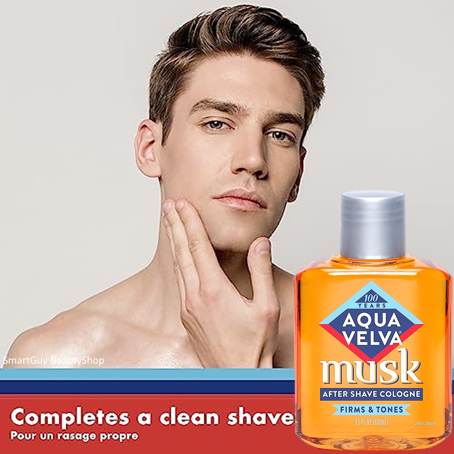 Aqua Velva MUSK After Shave Cologne ผลิตภัณฑ์บำรุงผิวหน้าหลังการโกนหนวดสูตรพิเศษจากต่างประเทศของแท้พร้อมส่ง