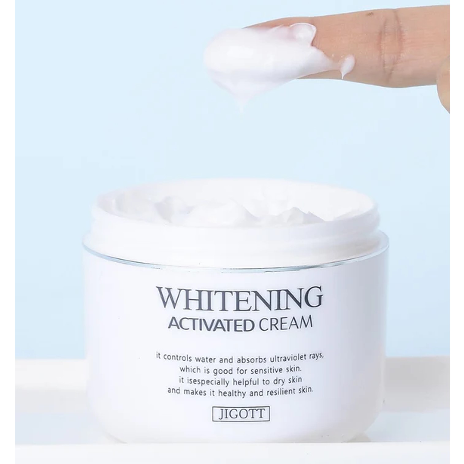 Jigott Whitening Activated Cream 100g ครีมบำรุงผิวหน้าสูตรใหม่จากเกาหลีของแท้เพื่อผิวหน้ากระจ่างใสแลดูอ่อนกว่าวัย